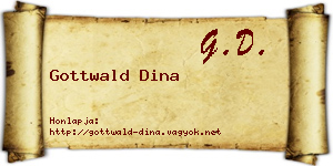 Gottwald Dina névjegykártya
